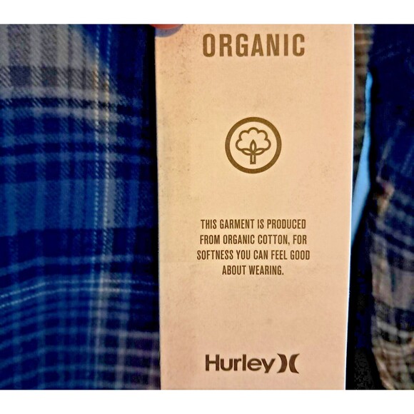 Hurley Men's Plaid Flannel Shirt Gray Size Medium - Picture 5 of 10